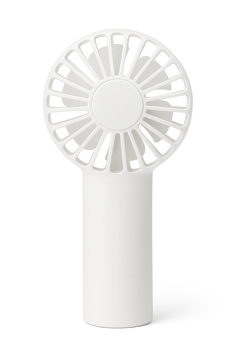 handventilator - Wit - Ventilator Draagbaar - 3 standen - 1200 mAh - USB C oplaadbaar - Ideaal voor festivals/campings etc