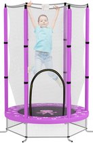 AIYAPLAY-Kinder Trampoline-Stahl, Kunststoff-140L x 140B x 190H cm-Violett