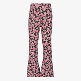 Pantalon évasé fille TwoDay à imprimé floral rose noir - Taille 122/128