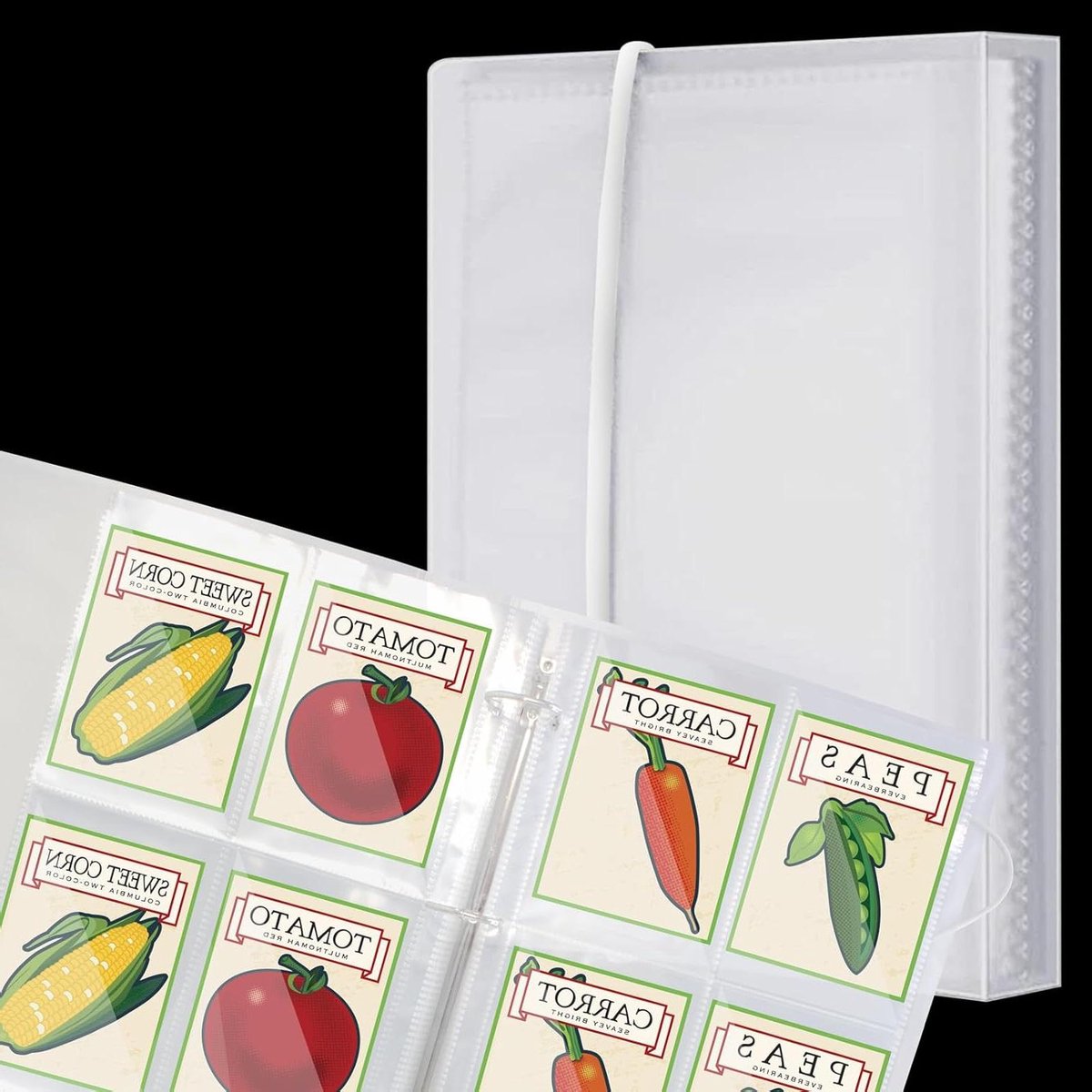 30 Pagina's Clear Sheet Protectors voor Zaden Opslag - Zaad Pakket Houder en Beschermer - Boek Binder voor Groente en Fruit Zaden (240 Pakken)