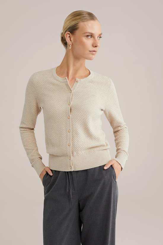 WE Fashion Dames gebreid vest met structuur