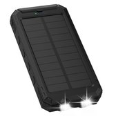 imoshion Solar Powerbank 10.000 mAh - Zonne-energie - Power Delivery & LED indicator - Zaklamp & Kompas - Noodpakket - Zwart
