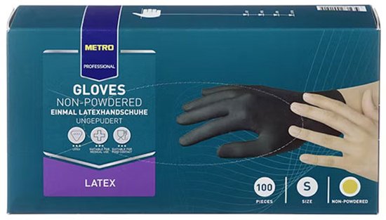 Handschoenen latex|Handschoenen|Handschoen wegwerp|4 Stuks