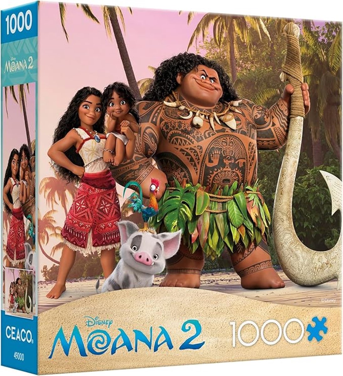 Ceaco - Disney - Moana 2 - Sur la plage - Puzzle 1000 pièces - Stukjes
