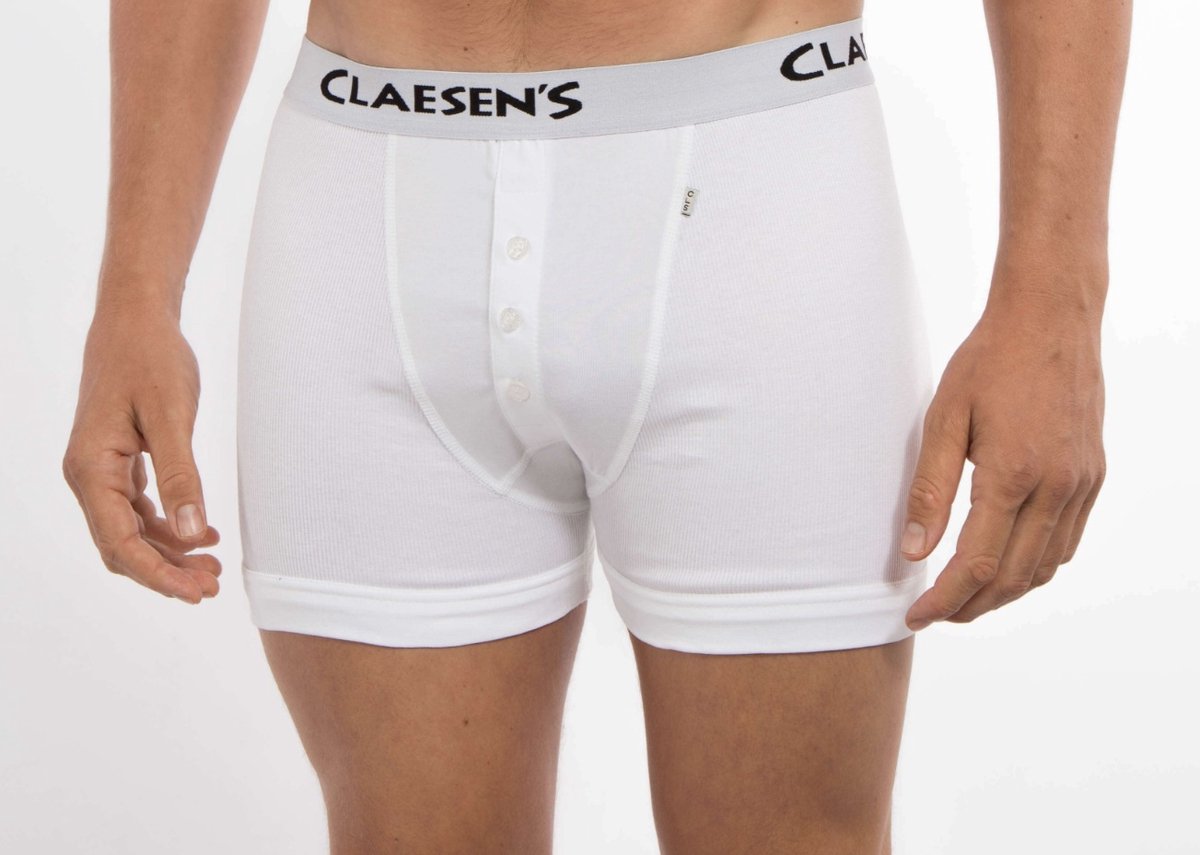 Claesen's Rib Boxer - Wit - Maat S