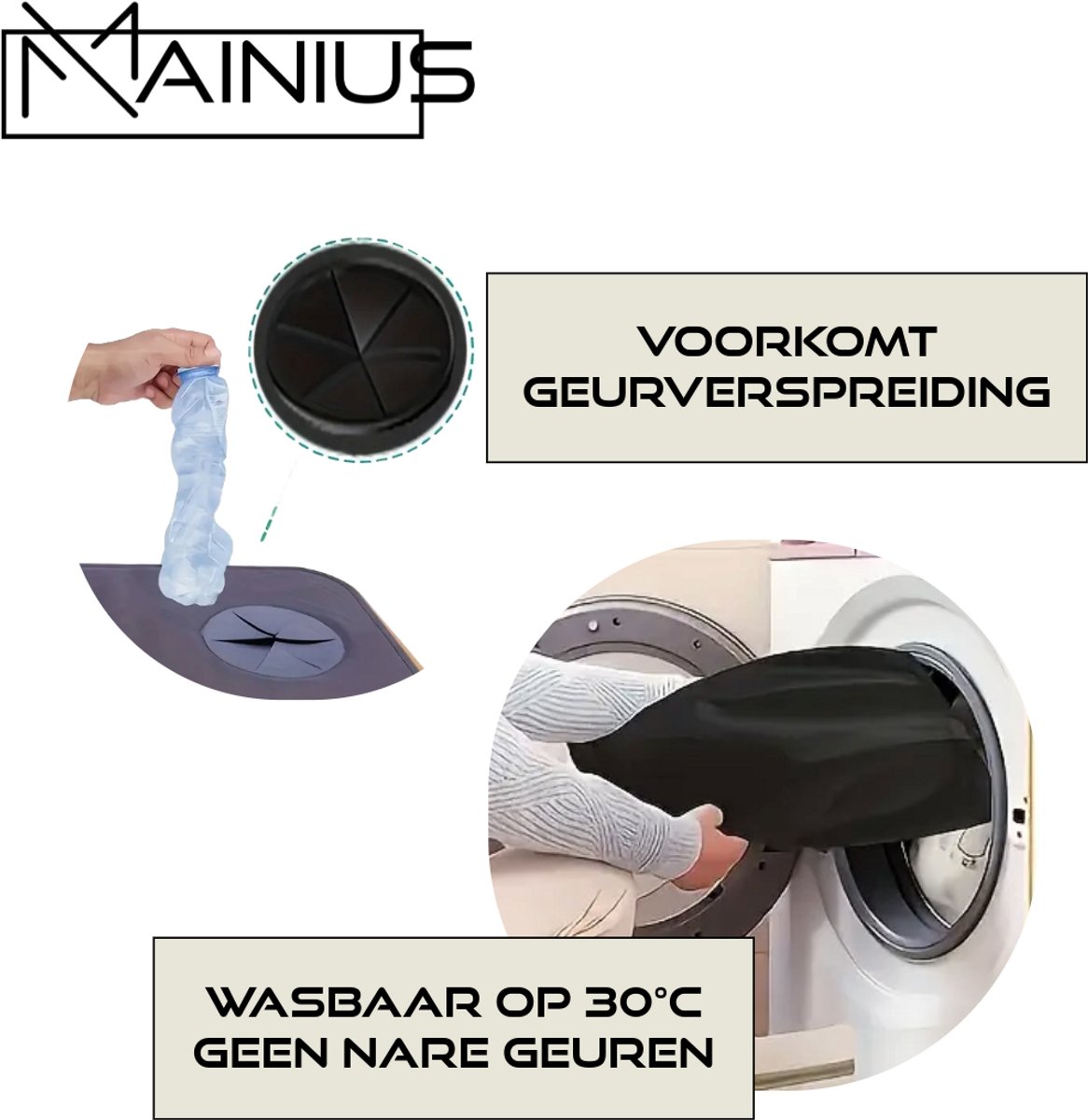 Verzamelcontainer, 2 vakken met deksel, 140 l, statiegeldcontainer