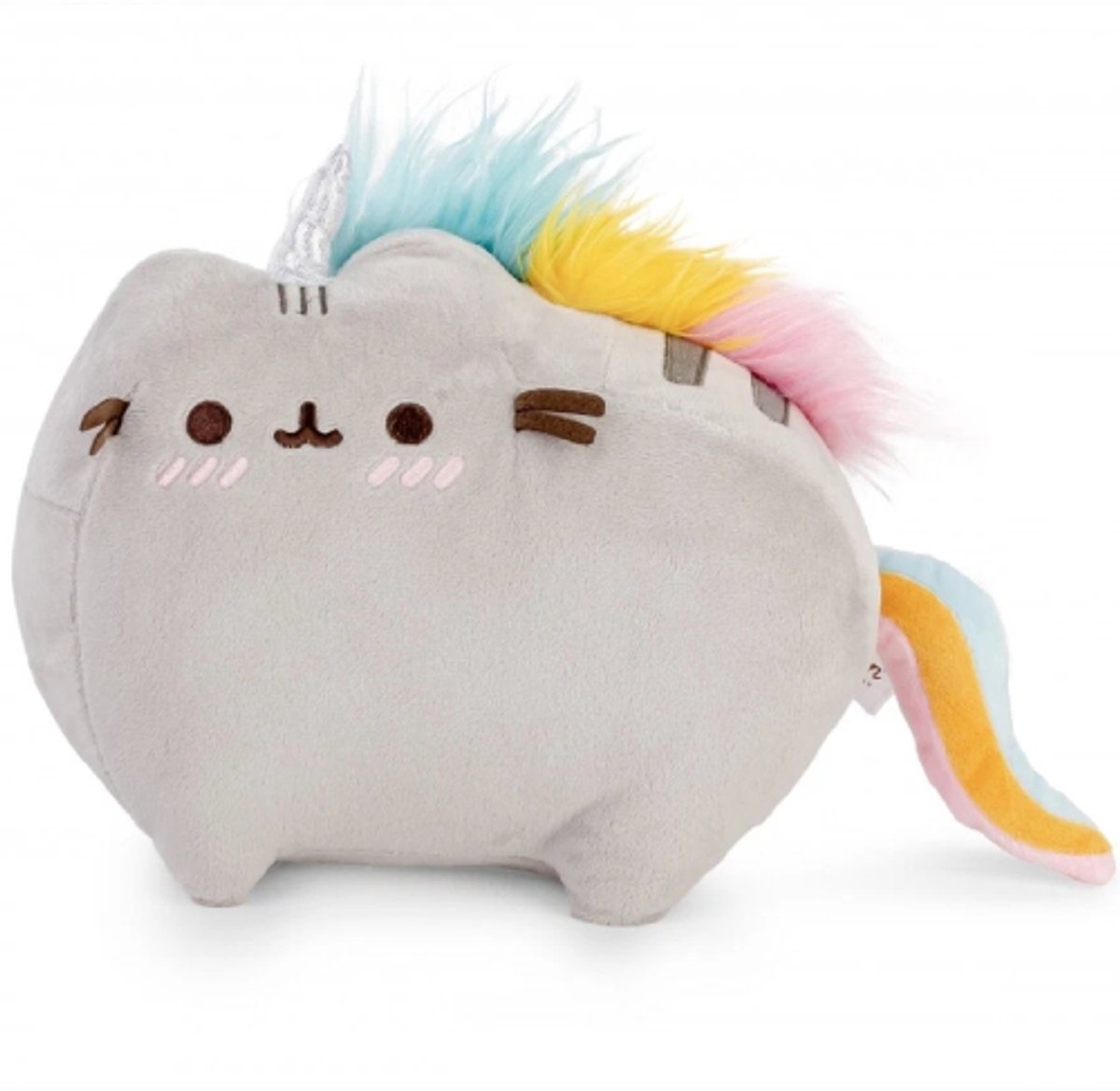 Pusheen Unicorn Eenhoorn Pluche Knuffel Grijze Kat 25 cm