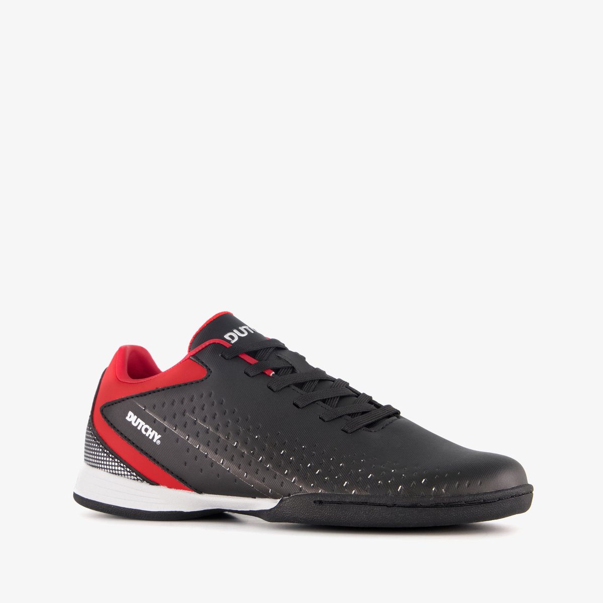 Dutchy IC kinder zaalschoenen zwart rood - Gymschoenen - Maat 37 - Uitneembare zool