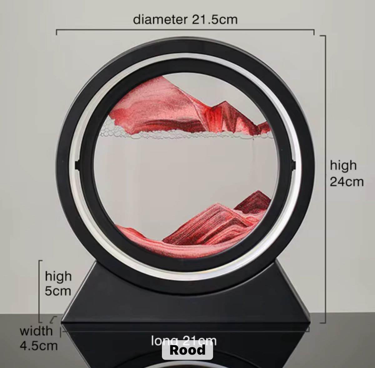 J-Trade Zandloper Lamp – Zandloper Lamp - 3500K Warm Wit – USB & Batterij – Draaibaar 360° – Met Knipperlichtstand – Rood – Inclusief Spuitje en Handleiding