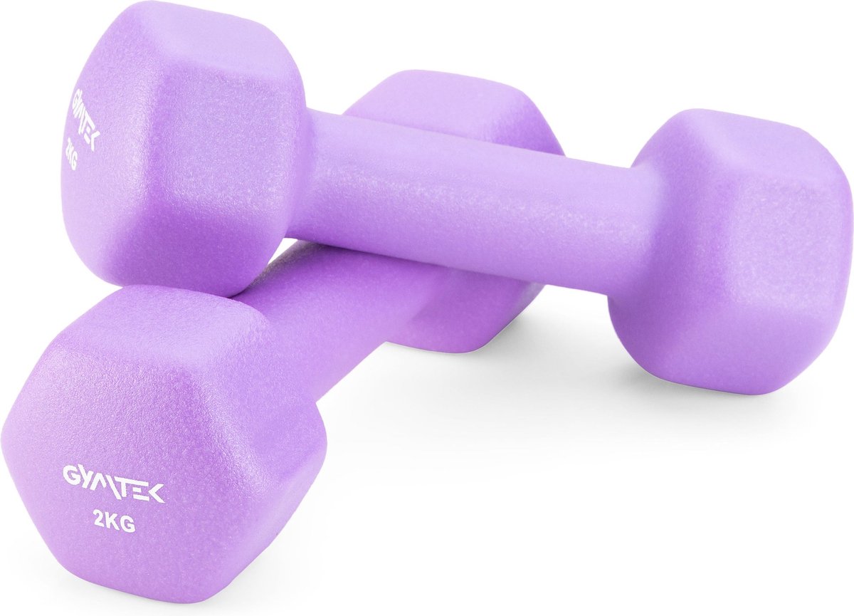 Gymtek® Halterset - 2x 2kg Neopreen Halters - Halterset voor Krachttraining, Fitness, Workout - Gymnastiek Halters - Thuisgymnastiek