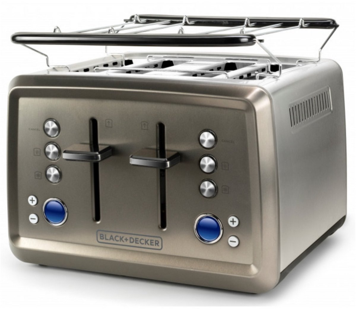 Broodrooster met 4 sleuven 1960w roestvrij staal - black+decker - BXTO1960E