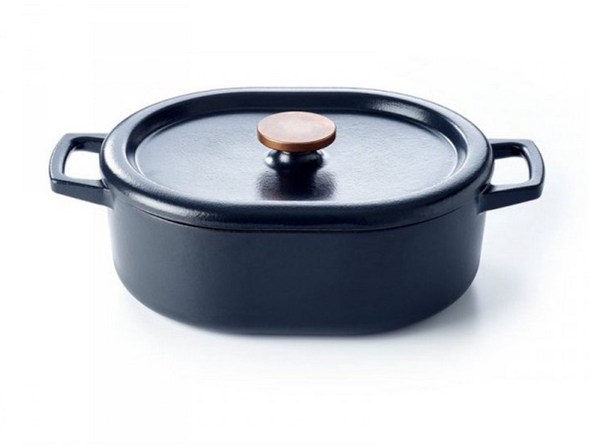 Alva Braadpan - Dutch Oven - Ovaal - Nori - 31 x 21 cm - geëmailleerde anti-aanbaklaag