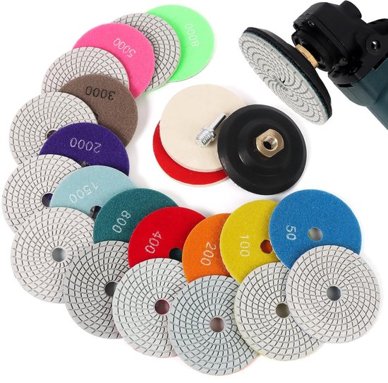 3 Zoll 80mm Diamant Polier pads Nass/Trocken Flexible Pads für Granit Stein Beto