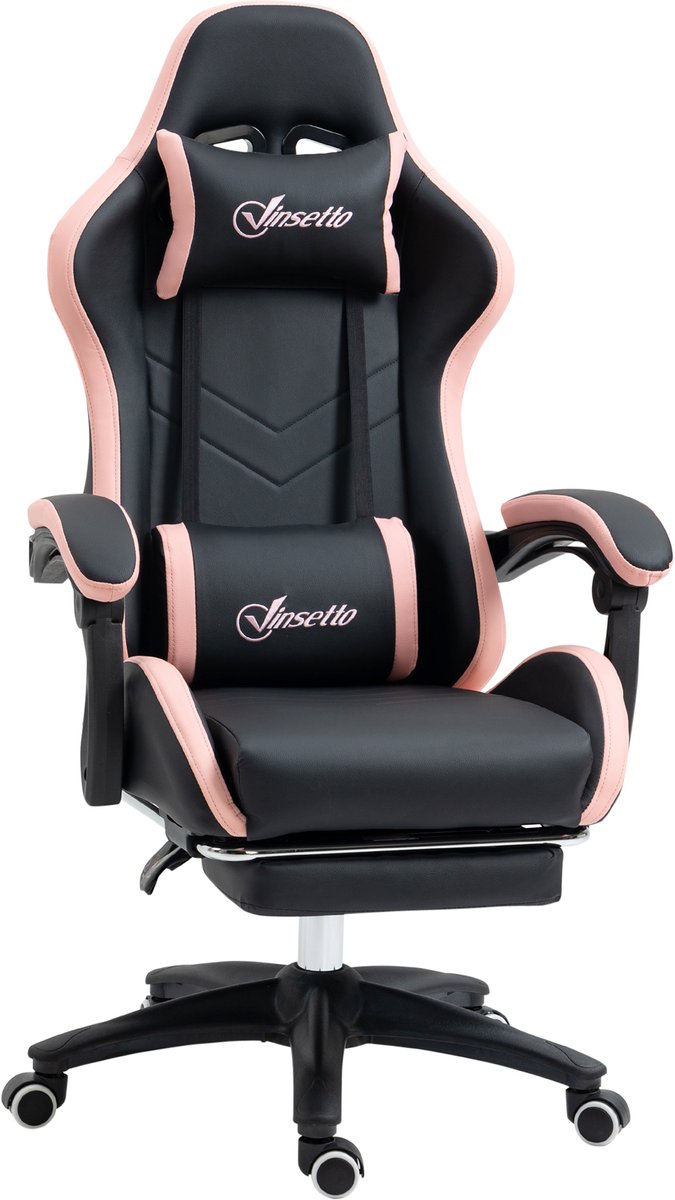 Vinsetto-Gaming stoel-Polyurethaan-65x65x129cm-Roze