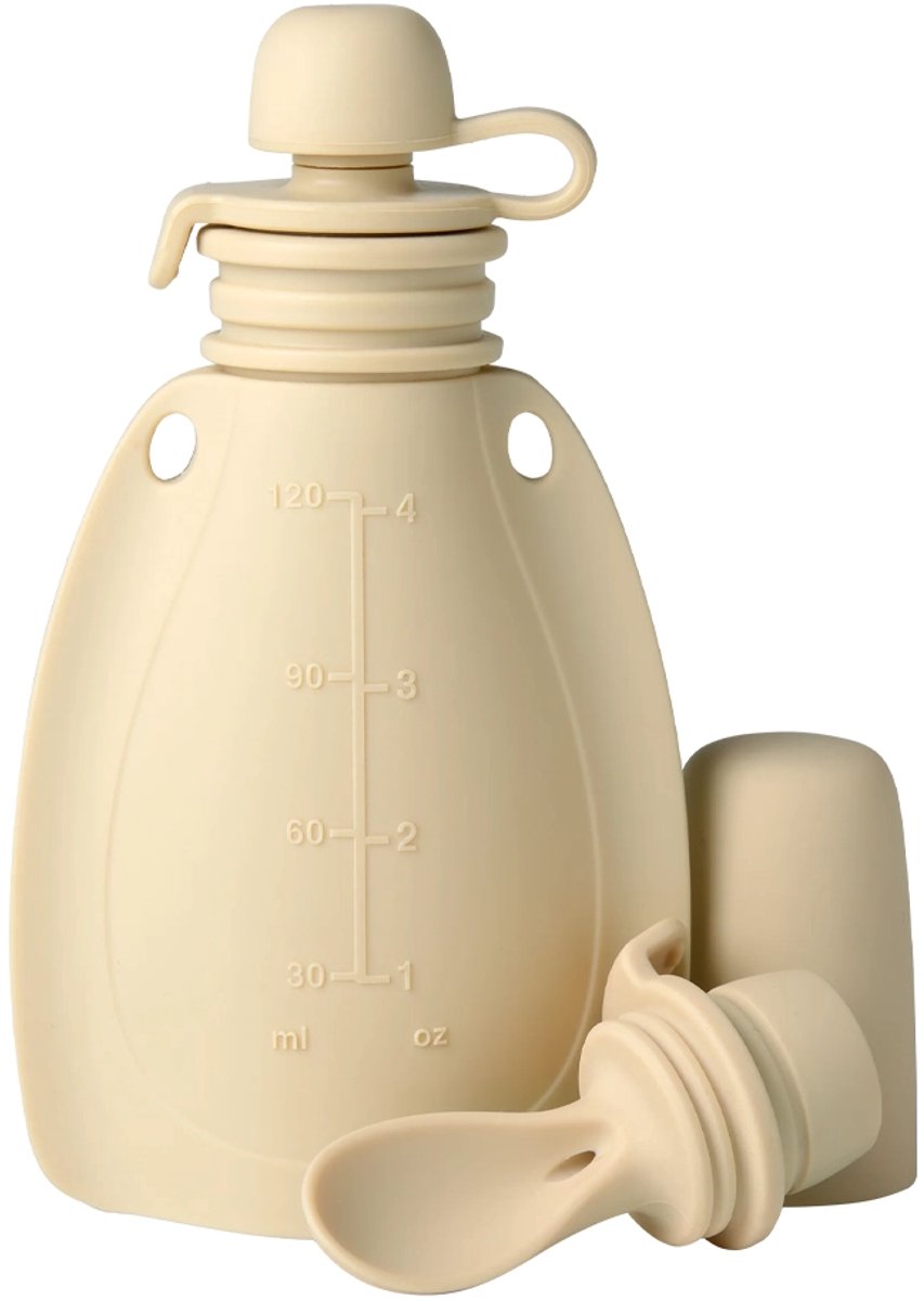 Mininor smoothie pouch - siliconen - herbruikbaar - Soft Rabbit - 120 ml