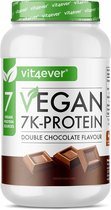Vit4ever - Vegan 7K Protein - 1kg - Double Chocolade Smaak - Puur plantaardig proteïnepoeder met rijst-, amandel-, soja-, erwten-, hennep-, cranberry- en zonnebloemproteïnen