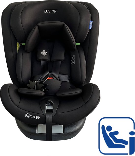 LUVION® Aegis 360° Autostoel Eclipse Black - i-Size ISOFIX - 40–150cm Autozitje Groep 0 1 2 3 - Zwart