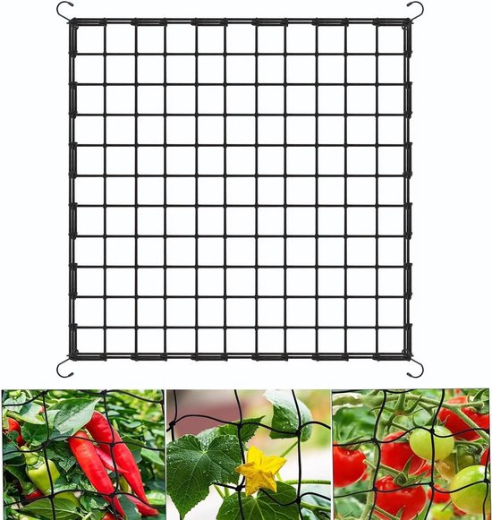 Klimnet voor planten, robuust hekwerk, flexibel klimnet, elastisch net voor klimplanten, groenten, rankplanten