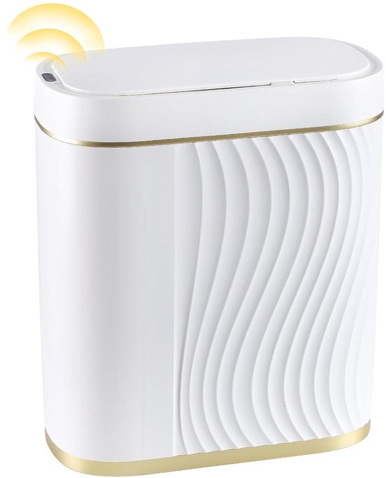 Elpheco sensor prullenbak 8 liter - Wit