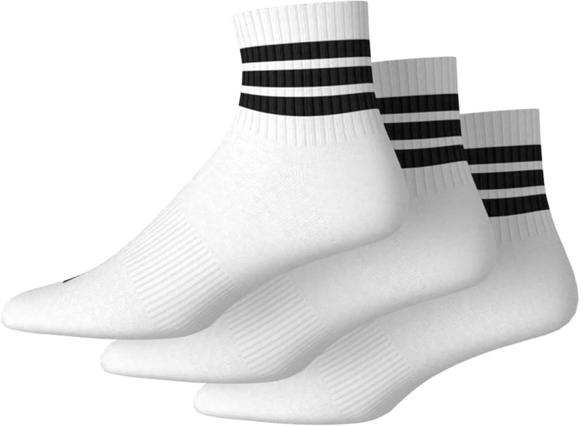 Adidas Performance 3-Stripes Cushioned Sportswear Mid-Cut Sokken 3 Paar - Unisex - Wit — cadeau in Cadeau-ideeën - foto 3