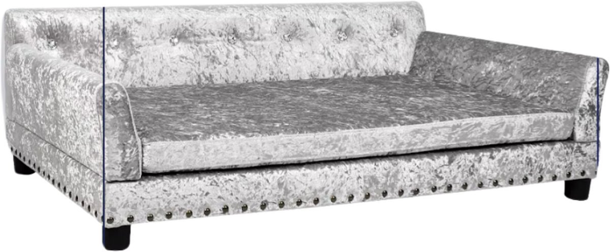 Hondenbank Princesso Fioren - 93cm - Hondenbed - Hondensofa op poten - Hondenzetel - Comfort en zacht - Afneembaar kussen - Zacht