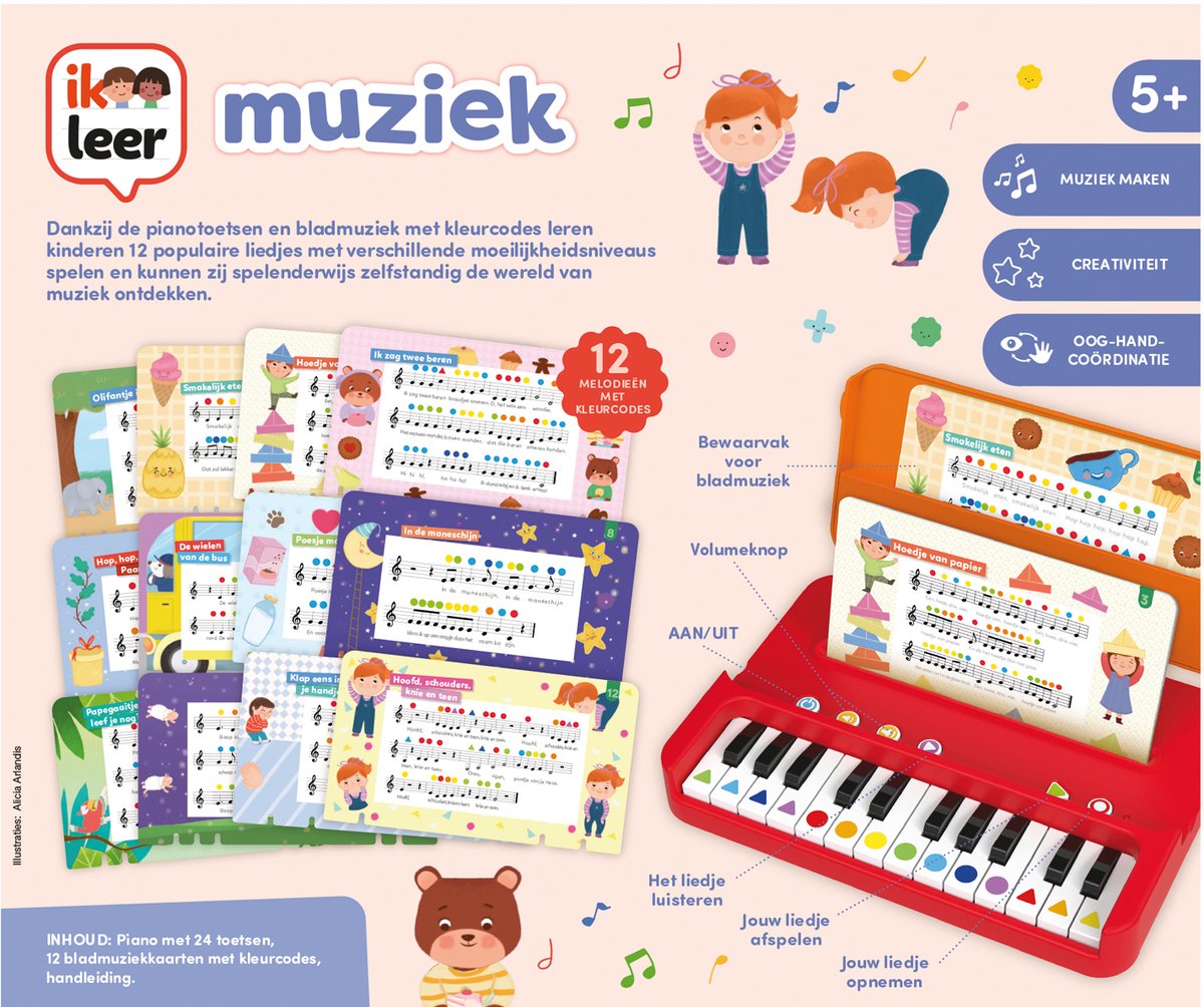 Ik Leer - Muziek - Vanaf 5 jaar - Leren piano spelen - Educatief speelgoed — afbeelding 6