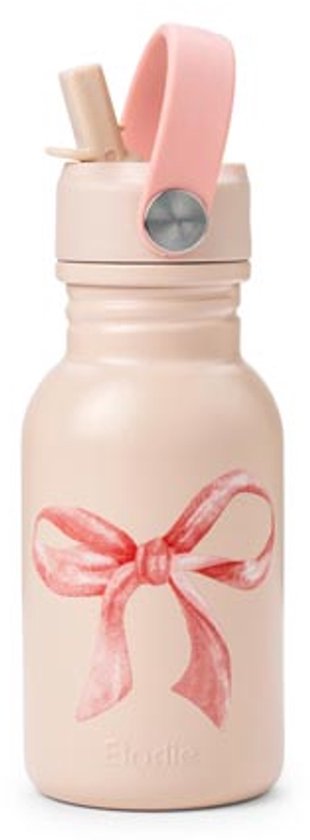 Elodie Water Bottle - Waterflessen kinderen - Drinkfles met rietje - Drinkbeker - 350ml - Rosy Bow