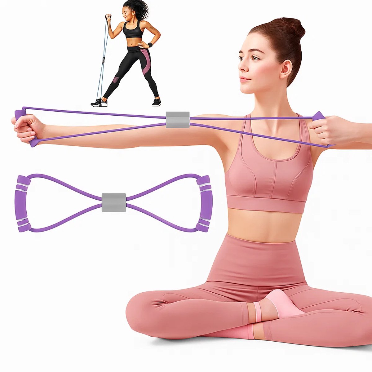 8-Vormige Siliconen Sport Stretch Band I Weerstandsband I Fitness