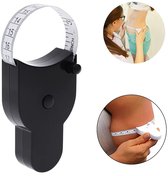 Omtrekmeter I Body Mass Tape I Vetpercentagemeter I Omvang Meetlint I Meetlint Lichaam I 60 Inch & 150 CM I Zwart