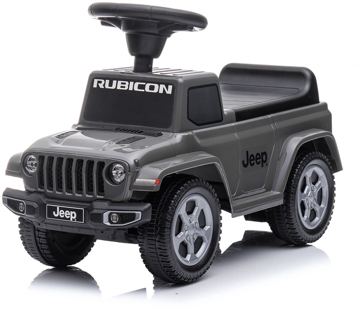 Billy Jeep Gladiator Loopauto - Met motorgeluiden en opbergruimte - Grijs