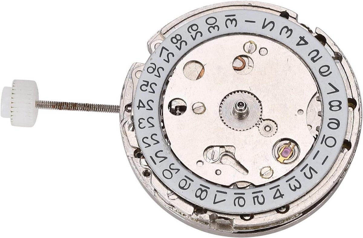 Zeynomax - Automatisch mechanisch horlogewerk, NH35 beweging, 9×8×3 mm, vervangend onderdeel voor mannenhorloges - Wit 2813.