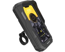 Sophitech BikeMount Pro - Telefoonhouder Fiets Waterdicht - Supersnelle en Eenvoudige Bediening - Geschikt voor Fiets, Fatbike, Motor & Scooter - GSM Houder Fiets - Smartphonehouder met Touchscreen & Zonneklep
