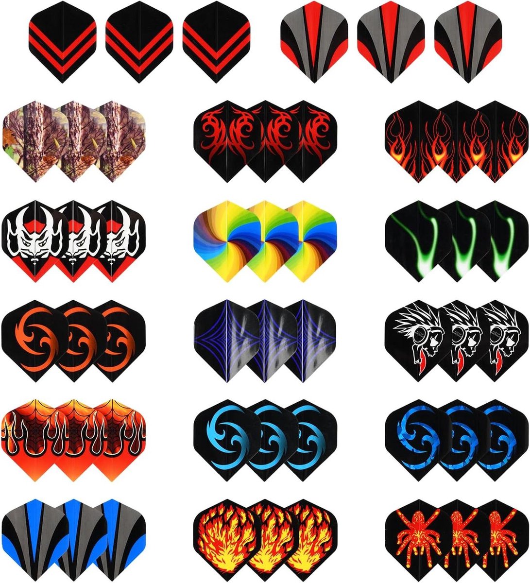 Zeynomax - Standaard dartaccessoires set met 102 stuks - Ideaal voor softtip darts - Complete set voor darts spelen