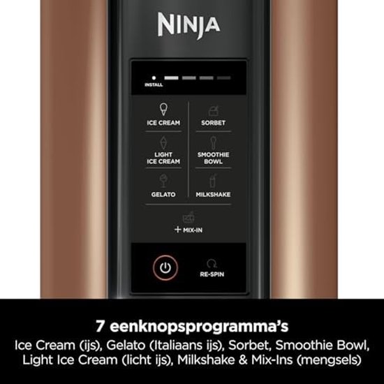 Ijsmachine - Ijsmaker - Sorbet Maker - Smoothie Bowl Maker - Milkshake Machine - 7 Programma’s - 1.4L Ijsbereider - Inclusief 3 Trays - Automatische Ijsmachine - Tuya Compatibel - Zwart Koper - Dessert Maker - Gelato Maker van Merkloos — afbeelding 3