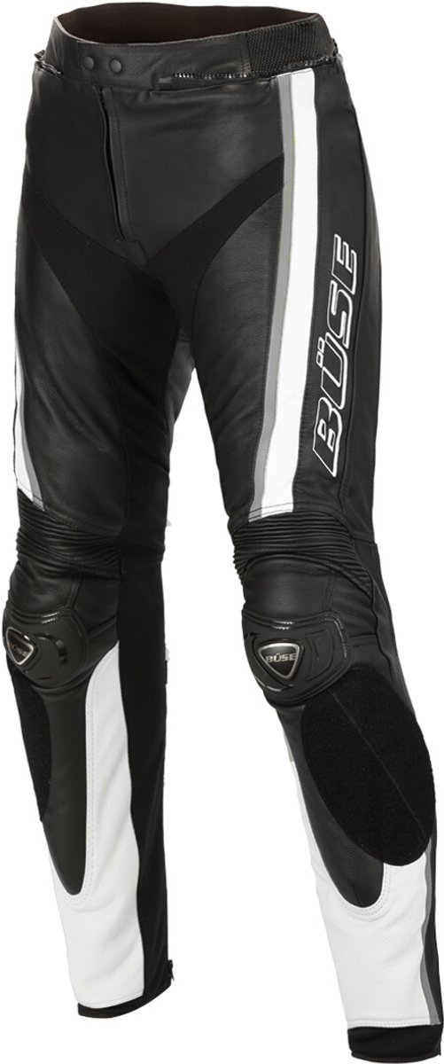 Büse Mille Zwart Wit Leren Broek - Broek