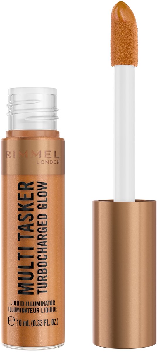 Rimmel Multi Tasker Turbocharged Glow Liquid Illuminator - 008 - It’s Giving Bronze, 10 ml