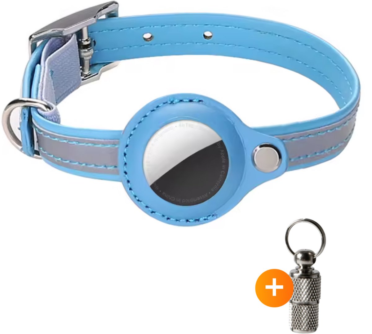 Bol.com ACE PETS - Kattenhalsband met tag houder - Geschikt voor AirTag - Veilig - Reflecterend - Verstelbaar - met adreskoker -... aanbieding
