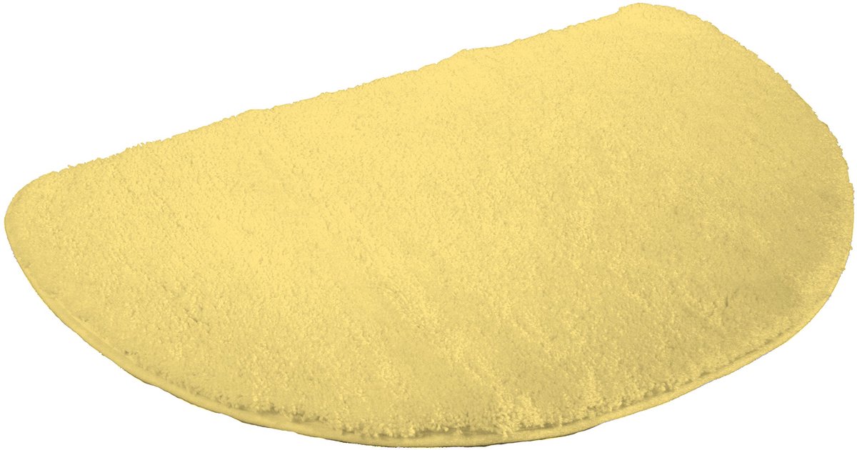 Kinzler J-10005/06 gele douchemat, microvezel, 50x80 cm halfrond