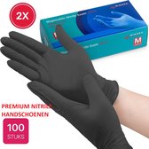 200x Premium Nitril Wegwerp Handschoenen Maat S Zwart - Extra Sterk - Poedervrij - Latex Free - Small - Biozek