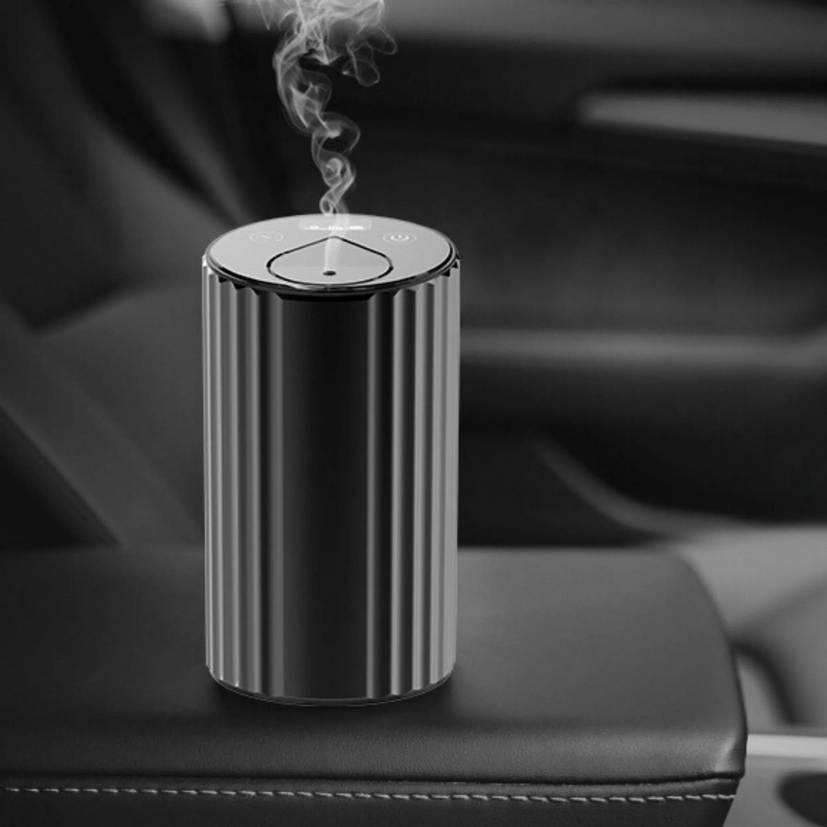 Lina's Clover - Aroma diffuser - LuchtBevochtiger - +- 80m2 - Inclusief 1 flesje olie - Makkelijk verwisselbaar - Draadloos - Luxe Design - LCD Scherm - Touchscreen - Bekerhouder formaat (dus ook voor in de auto te gebruiken)