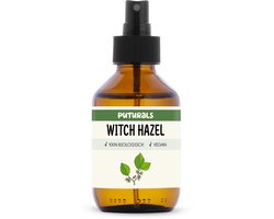 Puturals Witch Hazel 100% Biologisch - 150ml - Hamameliswater of Toverhazelaar voor Huid en Gezicht - Zonder Alcohol - Puur en Vegan - Witch Hazel Spray in Bruine Glazen Fles + Verstuiver