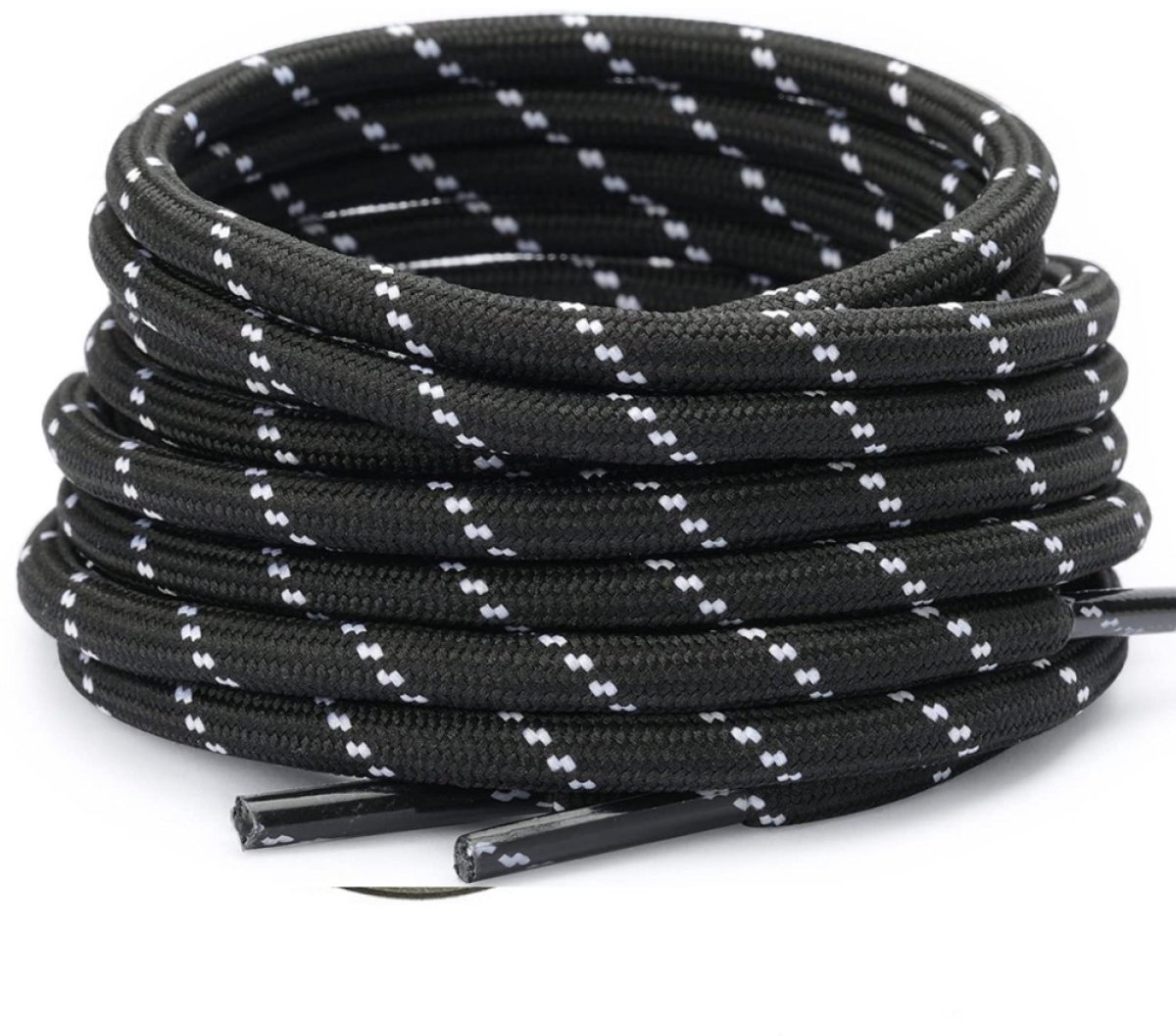 EXCITAT Ronde veters - Versterkt en duurzaam - Voor enkellaarsjes, wandelschoenen, werkschoenen - 2-pack