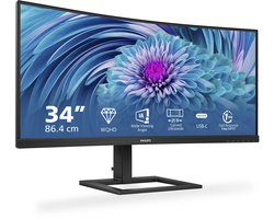 Philips 346E2CUAE - QHD Curved Ultrawide Monitor - USB-C 65w - EPEAT & TCO - 34 Inch