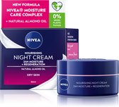 NIVEA Essentials +24H Voedende Nachtcrème - Gevoelige en Droge Huid - Met Sheaboter en Natuurlijke Amandelolie - 50 ml