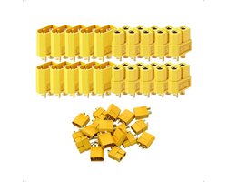 Tech Essentials® XT60 Connector - 10 Set/Paar - Male and Female - Electronica - Kabelverbinder - 18650 - Accu - Batterij - LiPo - Li-ion - Draad - RC - Solderen