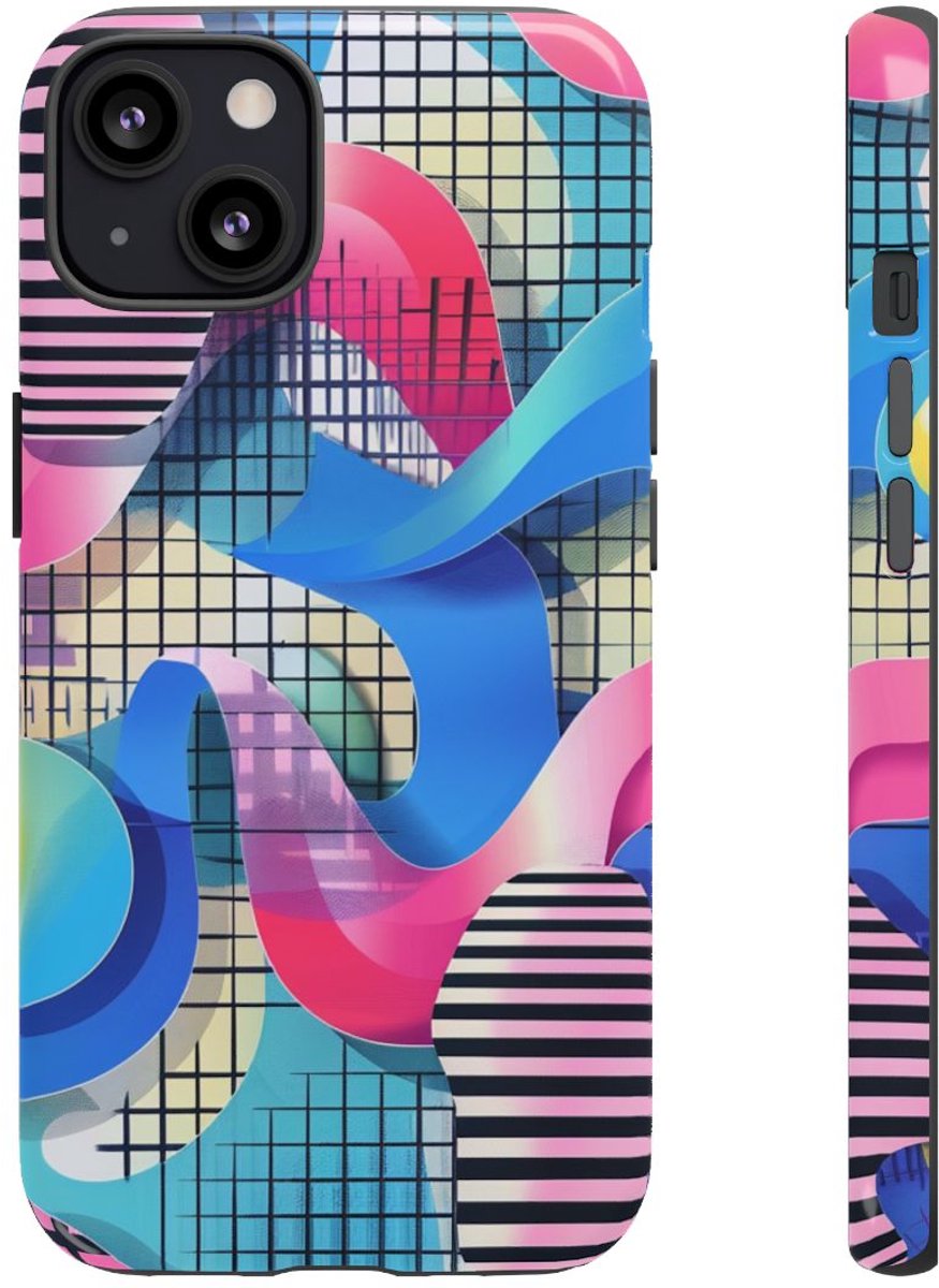 Kleurrijk Abstract Geometrisch Patroon – Telefoonhoesje Geschikt voor iPhone 13