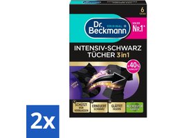 Dr. Beckmann - Kleurverzorging - Intensive Black 2 in 1 - Donkere Was - 6 Doekjes - Voordeelverpakking - 2 stuks