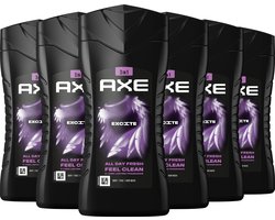 AXE 3-in-1 Douchegel - Excite - 6 x 250 ml - Voordeelverpakking