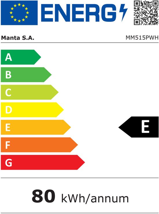 Manta MM515PWH - Minikoelkast met vriesvak - Wit van Manta — afbeelding 2