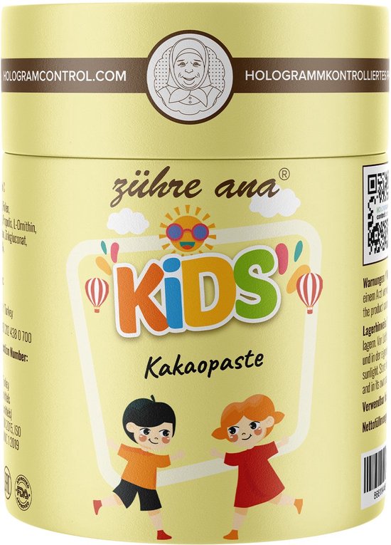 Zühre Ana - Kids Pasta Vitamine pour Enfants - Augmente la résistance - Aide au développement osseux - Nourrit les réserves d'énergie du corps grâce à son contenu naturel - 100% NATUREL